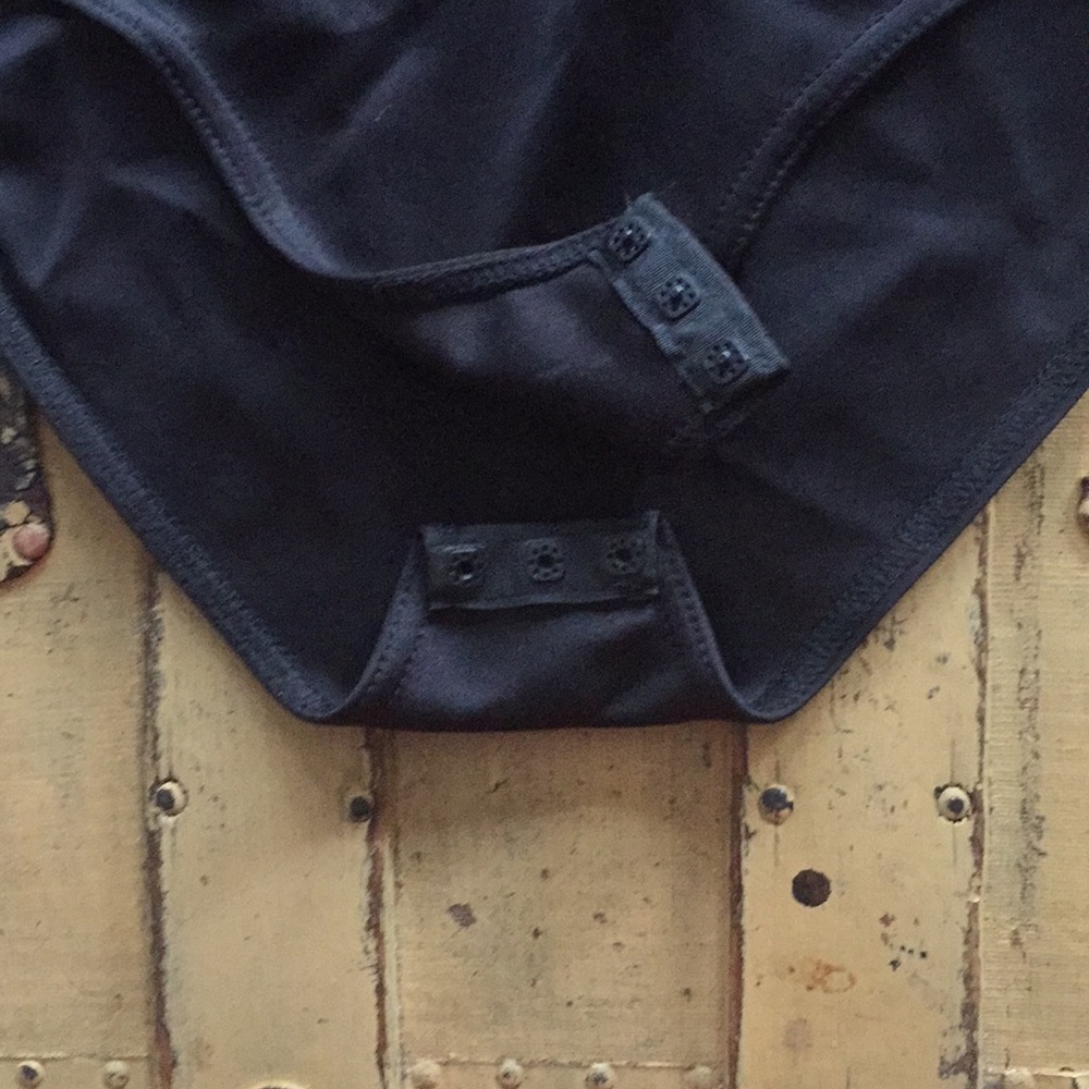 NWT ASOS BOOHOO SEXY BLACK BODYSUIT COSPLAY PLUNGE NECK BODYCON COSTUME 6 US S - Picture 7 of 14